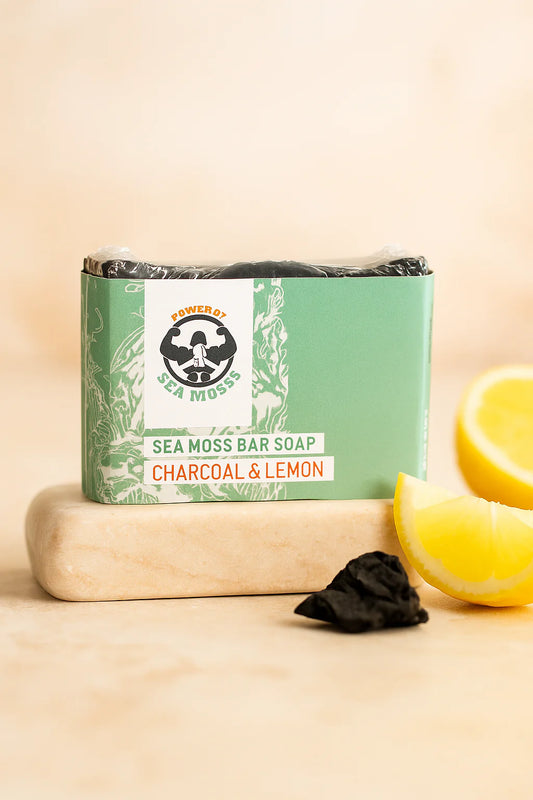 Lemon & Activated Charcoal Sea Moss Soap