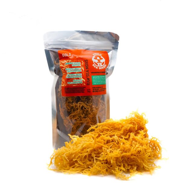 raw gold sea moss pouch power of sea moss