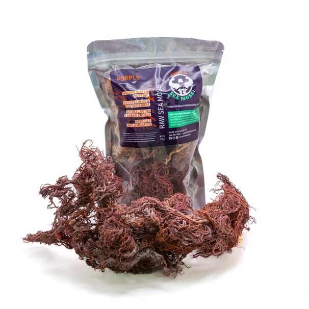 raw purple sea moss pouch power of sea moss